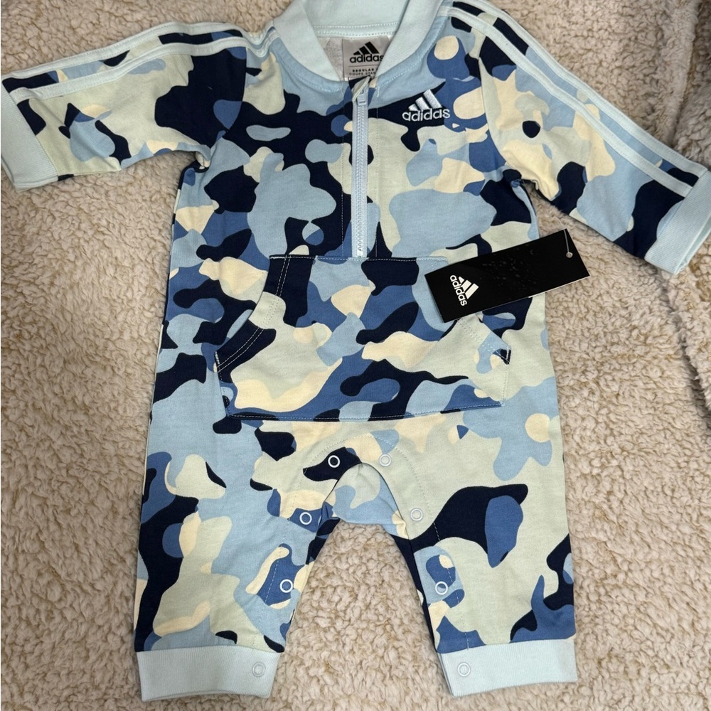 Boys Adidas snap track suit